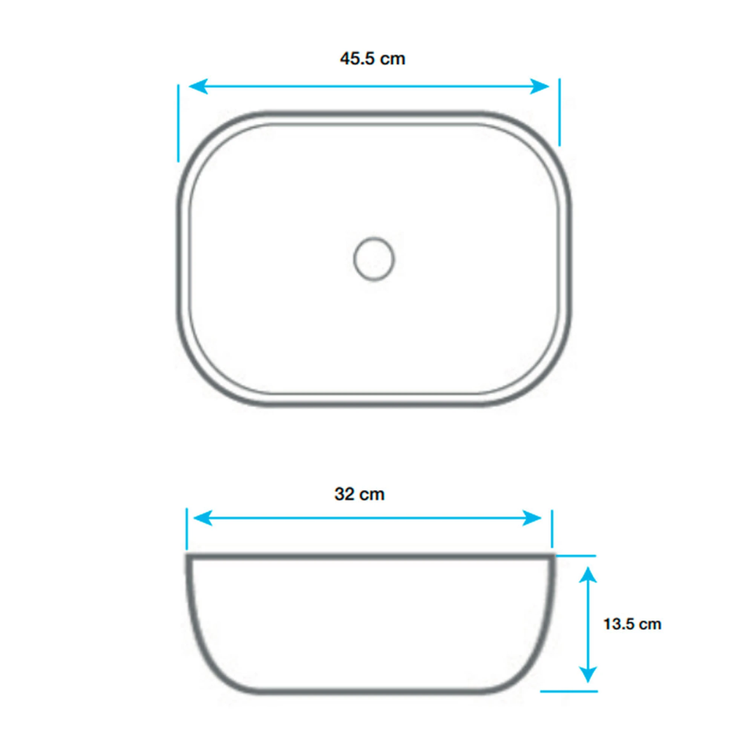 Bacha De Apoyo Loza Para Baño En Color Blanco Acra