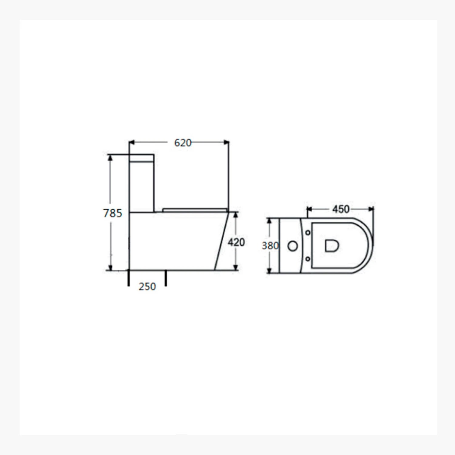 Inodoro Water Con Mochila Doble Descarga + Tapa Acra