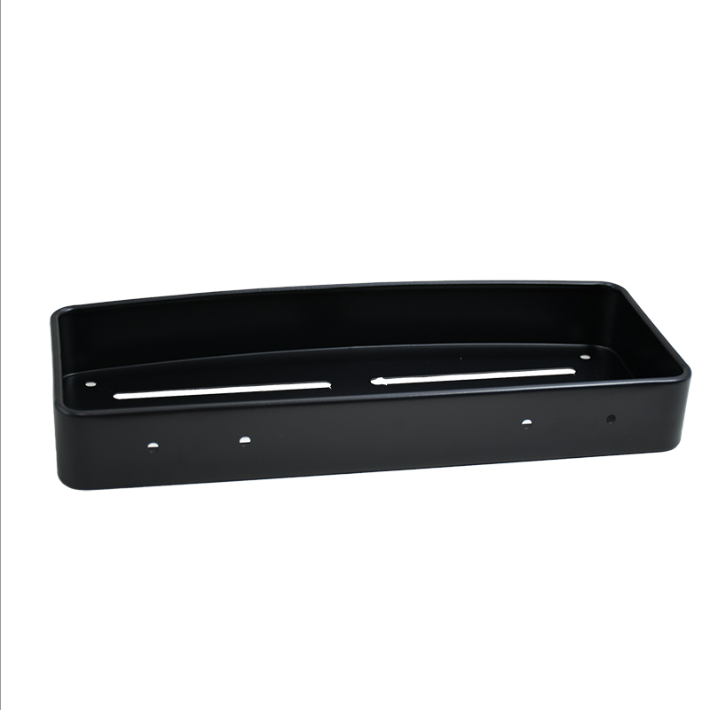 Repisa Estante Para Ducha Negro Mate De Aluminio 32 Cm Acra