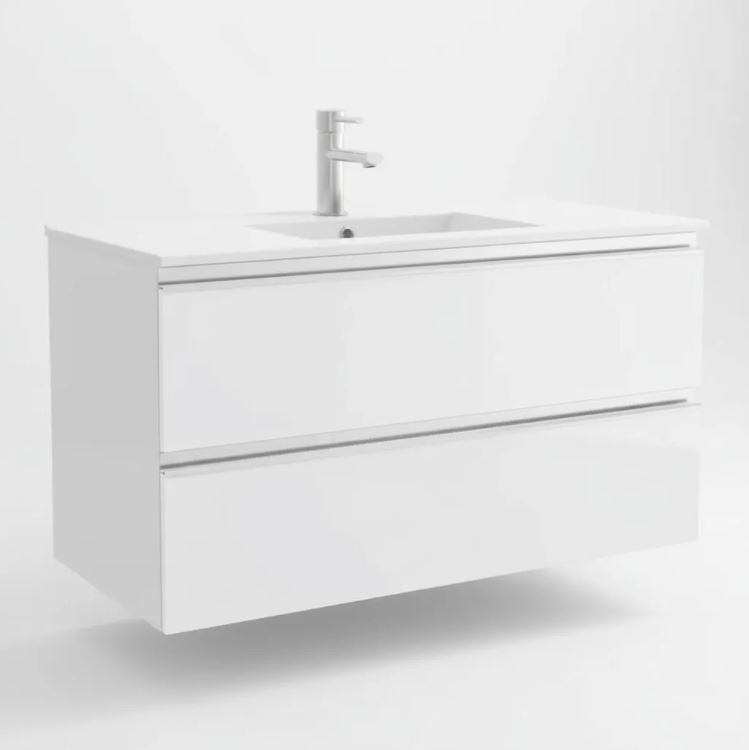 Bacha / Pileta + Mueble Mdf Aéreo Perfiles Aluminio Armado!