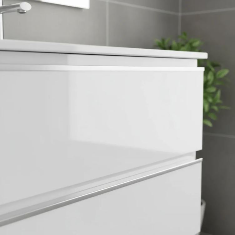 Bacha / Pileta + Mueble Mdf Aéreo Perfiles Aluminio Armado!