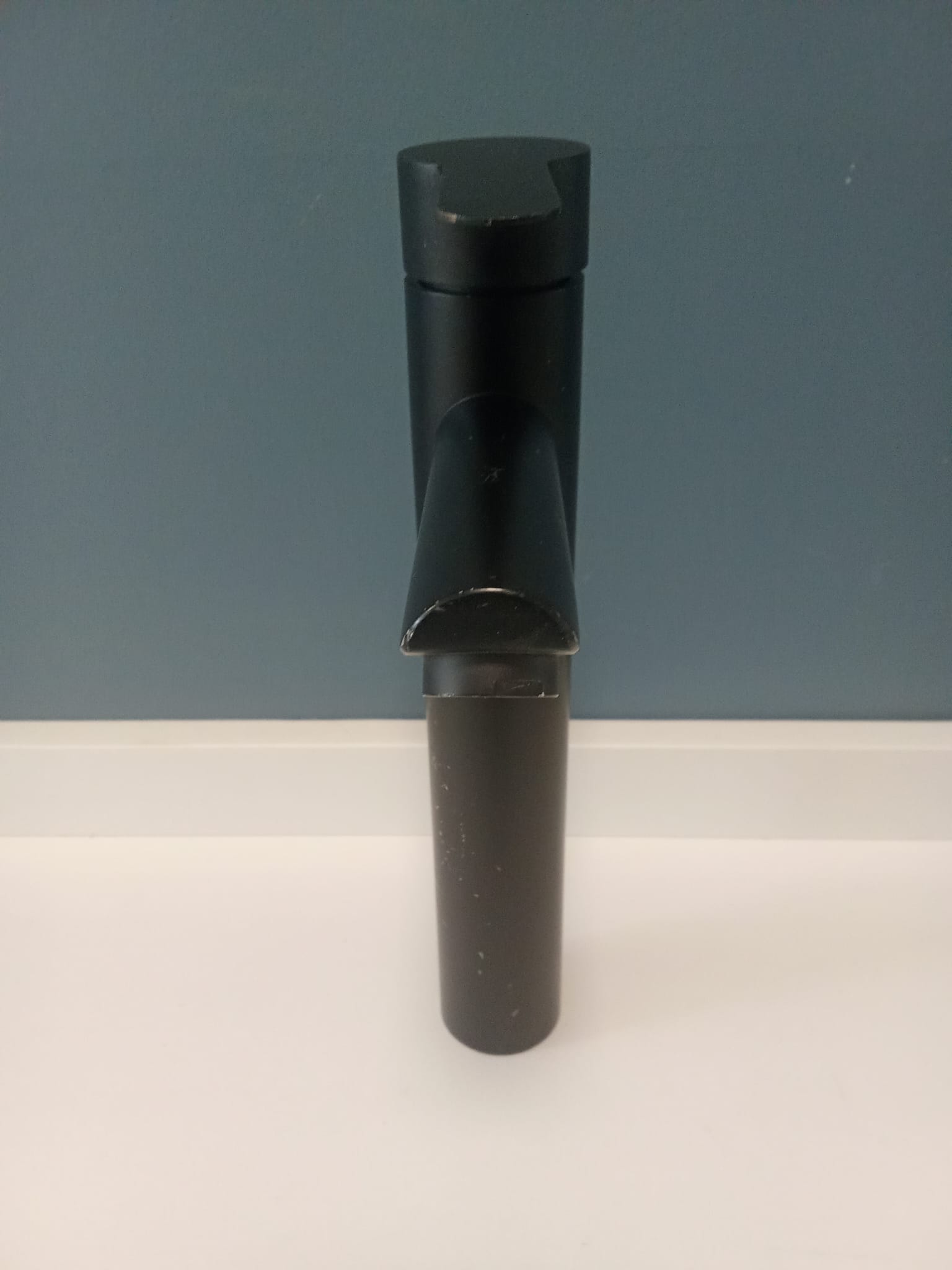 Mono/griferia/canilla Alta CON DETALLE Para Lavabo Baño Negro Mate