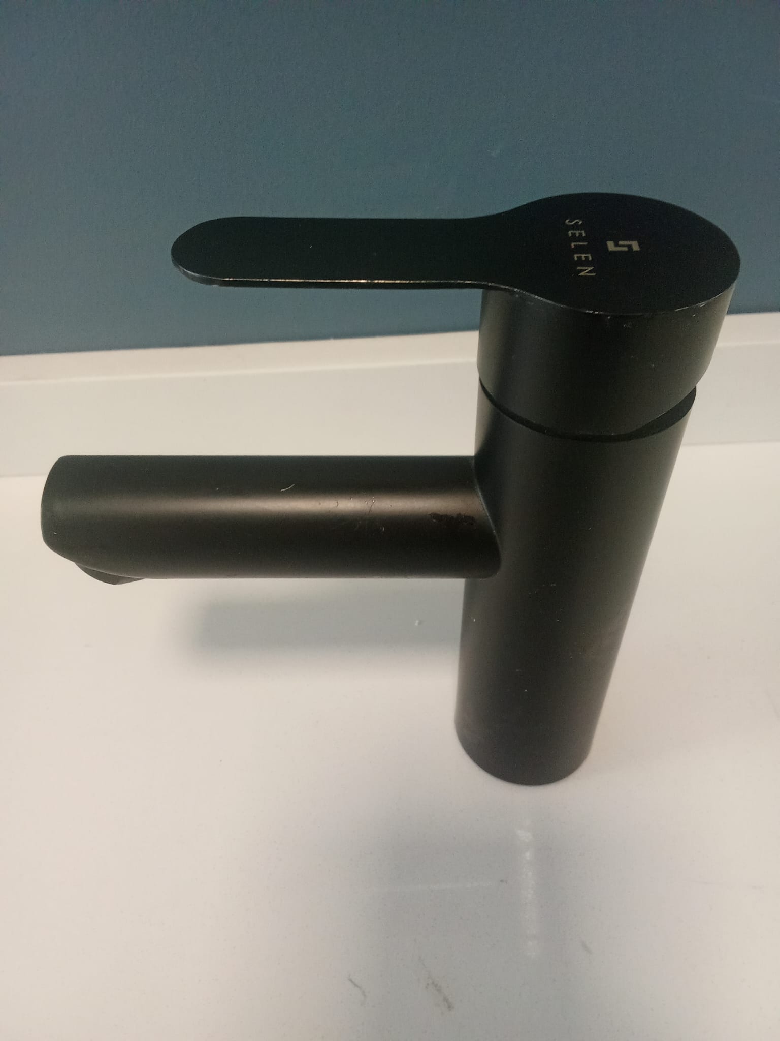 Mono/griferia/canilla Alta CON DETALLE Para Lavabo Baño Negro Mate