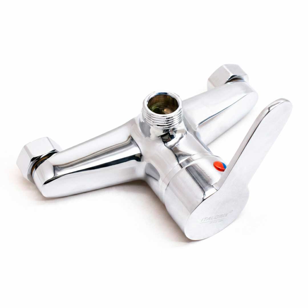 Grifo Canilla Monocomando Pared Pico Flexible 15 Cm Acra 