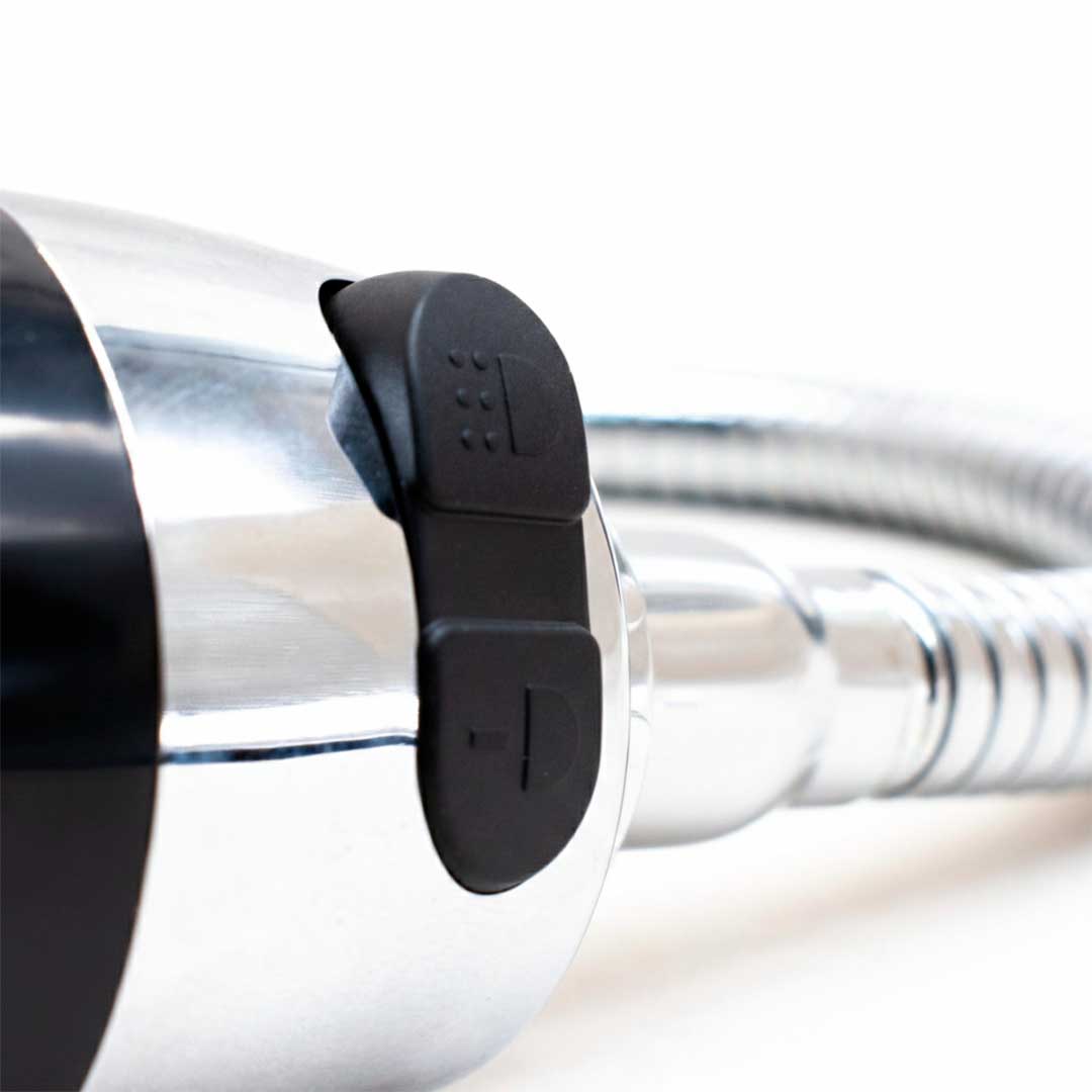 Grifo Canilla Monocomando Pared Pico Flexible 15 Cm Acra 