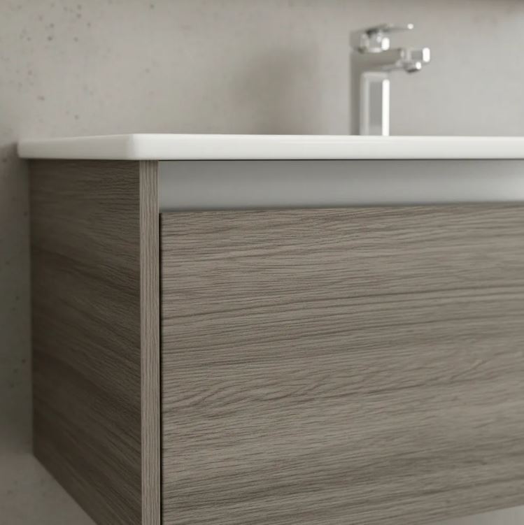 Mueble Mdf Aéreo Color + Bacha De Loza 80x46 De Regalo Acra