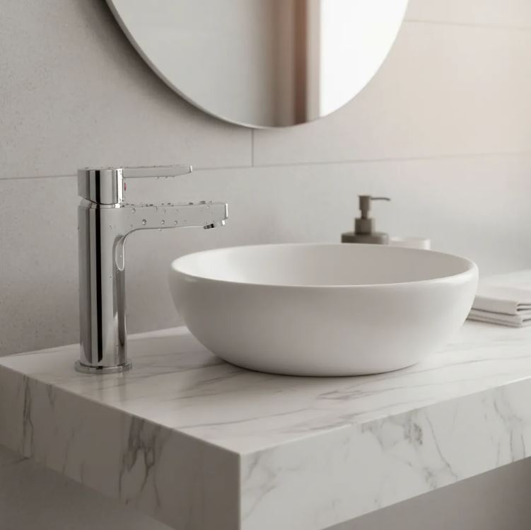 Monocomando,griferia Lavatorio Cromo Klipen Trento Acra