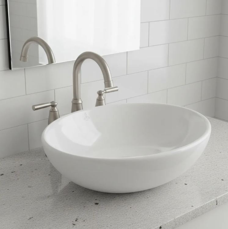 Bacha Baño Lavatorio De Apoyo Redondo 41.5 Diámetro