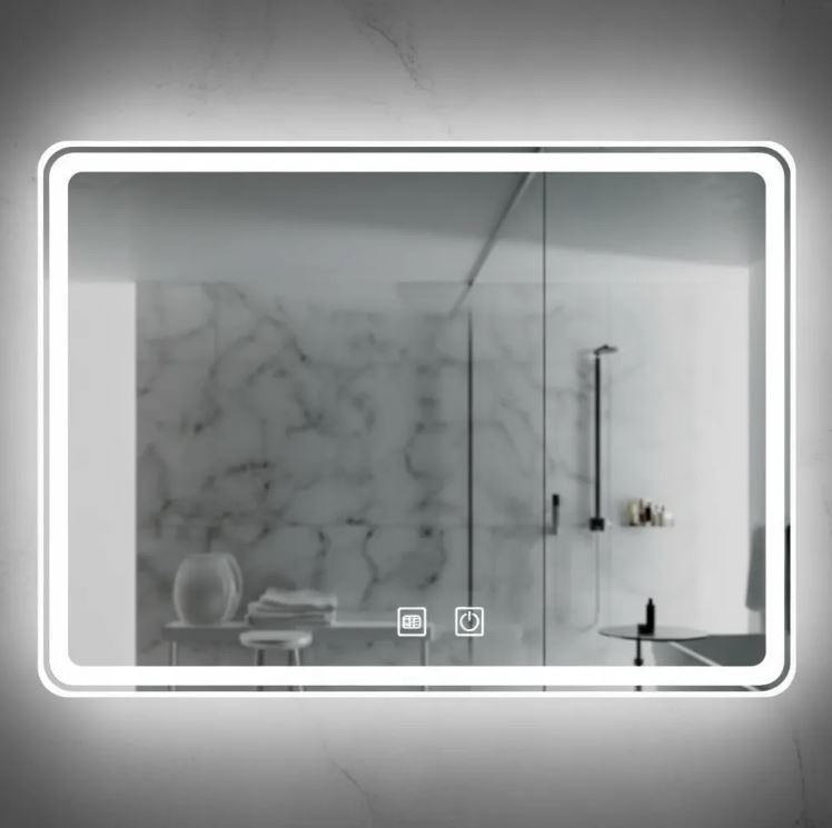 Espejo Segovia Rectangular Luz Led Y Desempañador 120 M Acra