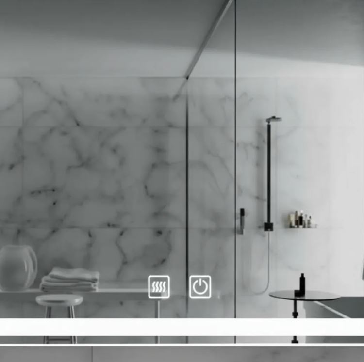 Espejo Segovia Rectangular Luz Led Y Desempañador 120 M Acra