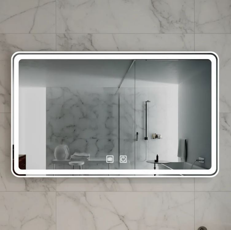 Espejo Segovia Rectangular Luz Led Y Desempañador 120 M Acra