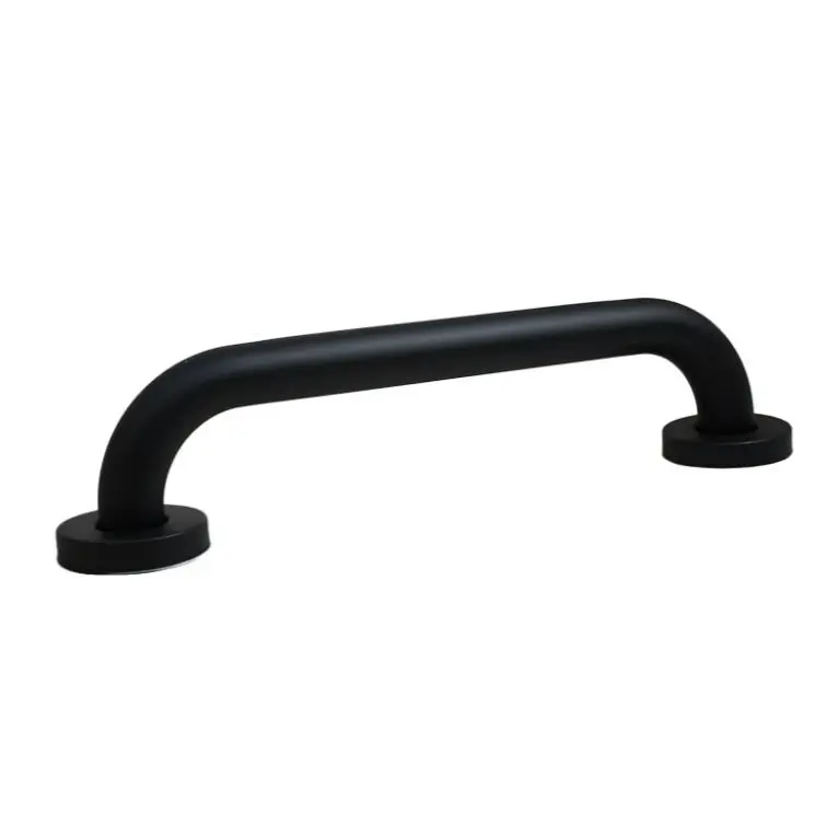 Agarradera Barrote Baño En Color Negro Mate 30 Cm Acra