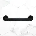 Agarradera Barrote Baño En Color Negro Mate 30 Cm Acra