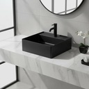 Bacha De Apoyo Loza Negro Mate 35x35 Acra