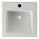 Bacha Encimera Loza De Baño Cuadrada 41x41x15 Acra