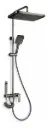 Barral Columna De Ducha Con Roseta Y Teléfono Acero Inox