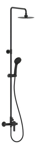 Barral Duchero Columna Negro Mate Klipen Trento Baño Acra