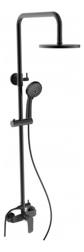 Barral Duchero Columna Negro Mate Klipen Urban Baño Acra