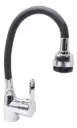 Canilla/grifería De Mesada Pico Flexible Negro+puntero Acra