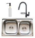 Combo Pileta Cocina+canilla Y Accesorios De Regalo!! Acra 