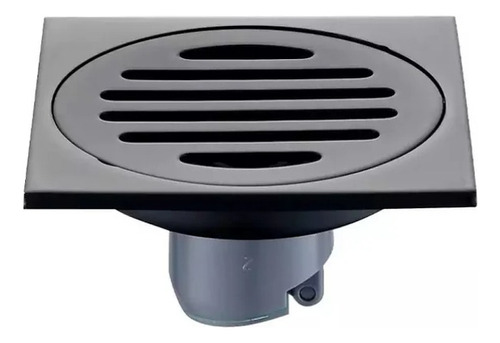 Desagüe Rejilla Ducha Baño 10x10 Acero Negro Mate Acra