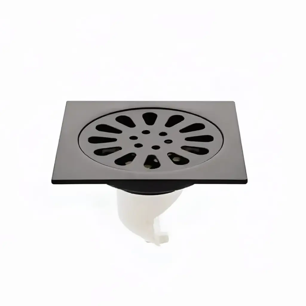 Desagüe Rejilla Ducha Baño 10x10 Acero Negro Mate Acra