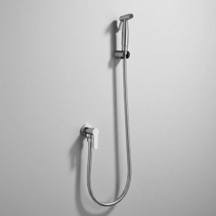 Ducha Higiénica Con Gatillo Y Soporte Para Baño Acra