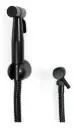 Ducha Higiénica Con Gatillo color Negro Y Soporte Para Baño Acra