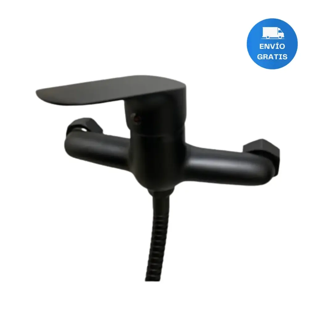 Ducha Higiénica P/inodroro Negro Mate Maneta Plana Acra