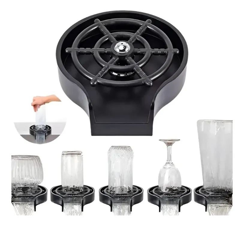 Enjuagador De Vaso Para Pileta De Cocina Negro Mate Acra