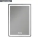 Espejo Baño Rectangular Luz Led Y Desempañador Acra
