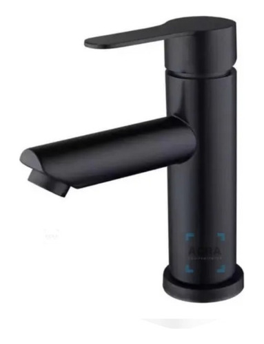 Griferia Canilla Monocomando Negro Mate Baño 18cm Acra