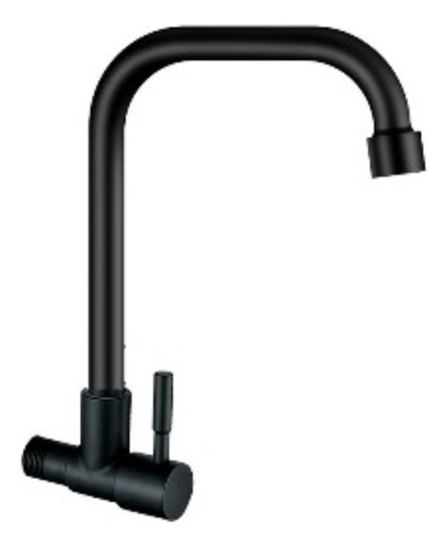 Griferia De Pared Solo Fria Negro Mate Rimontti Acra