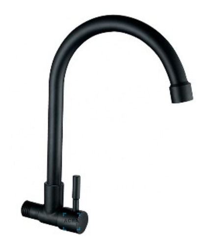 Griferia De Pared Solo Frio En Negro Mate Rimontti Acra