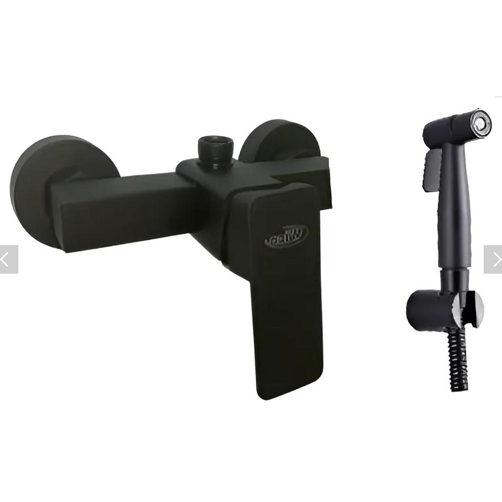 Griferia Ducha Higienica 15 Cm Wico Rimontti Negro Mate Acra