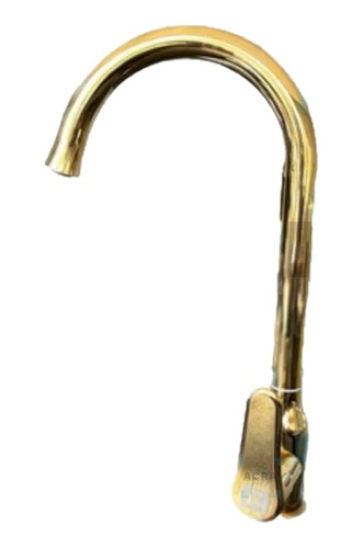 Griferia Monocomando De Cocina Color Dorado Oro Gold Acra
