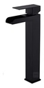 Griferia/canilla/monocomando Cascada Alta En Negro Mate Acra