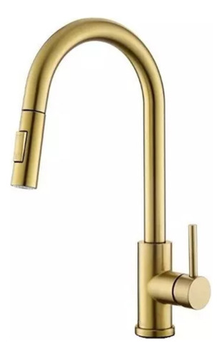Grifería Canilla Extensible Flexible Cocina Dorado Gold Acra