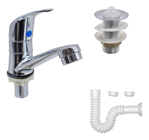 Grifería De Baño Selen Monocomando Con Kit Tip Top Y Sifón