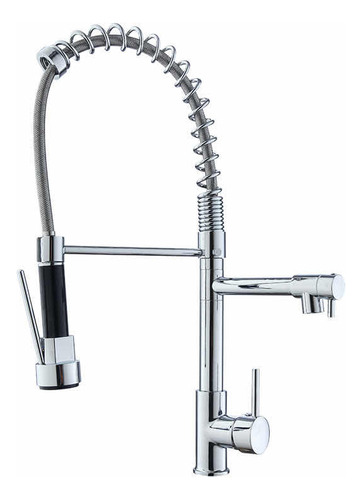 Grifería Monocomando Chef Cromado Cocina Acra