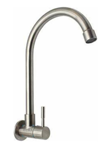 Grifería Solo Frio Satinada De Pared Rimontti Acra