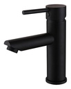 Grifería, Lavatorio Baño Negro Mate Palito 18cm Acra