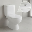 Inodoro Largo Porto Con Mochila Y Tapa Caída Lenta Acra