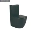 Inodoro Water Con Mochila Negro Mate Flat Acra