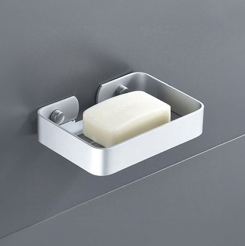 Jabonera Para Ducha Color Gris Con Tornillos Fuertes Acra