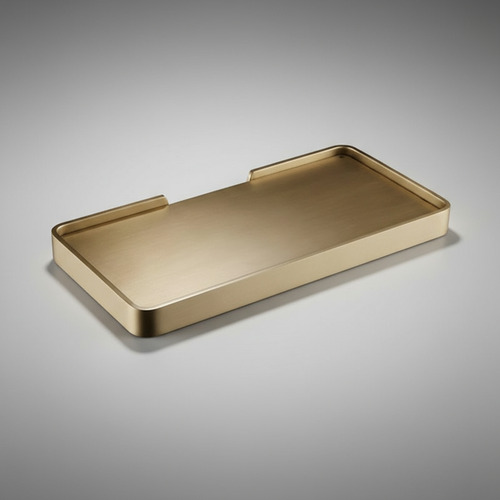 Jabonera Repisa Baño En Bronce Color Dorado Cepillado Acra