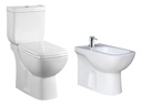 Juego De Inodoro Con Mochila Y Tapa + Bidet Alto