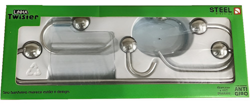 Kit Accesorios De Baño Cromado Acra