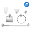 Kit Accesorios Para Baño 8 Piezas De Metal Acra