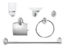 Kit Accesorios Para Baño 8 Piezas De Metal Acra